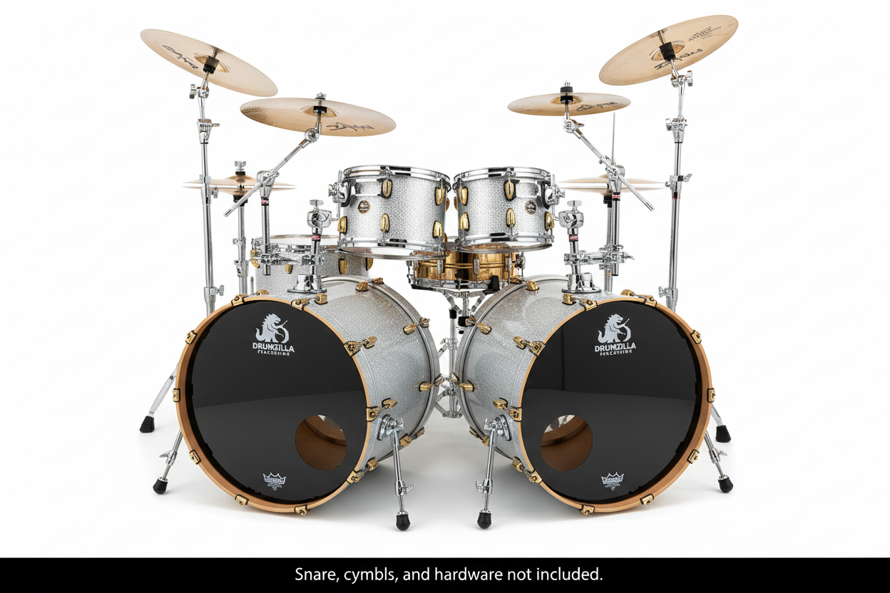 Drumzilla 6pc Double Bass Chrome/Brass v3