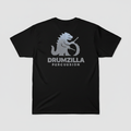Drumzilla Black T-Shirt with Logo - Grey Background
